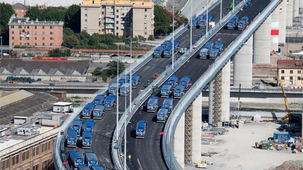 Εγκαίνια στις 3 Αυγούστου για τη νέα γέφυρα της Γένοβας, η οποία...