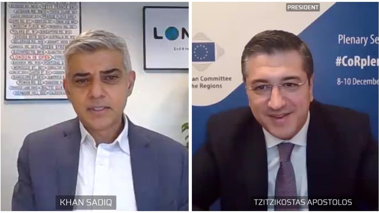 Τηλεδιάσκεψη Απόστολου Τζιτζικώστα με τον Δήμαρχο του Λονδίνου...