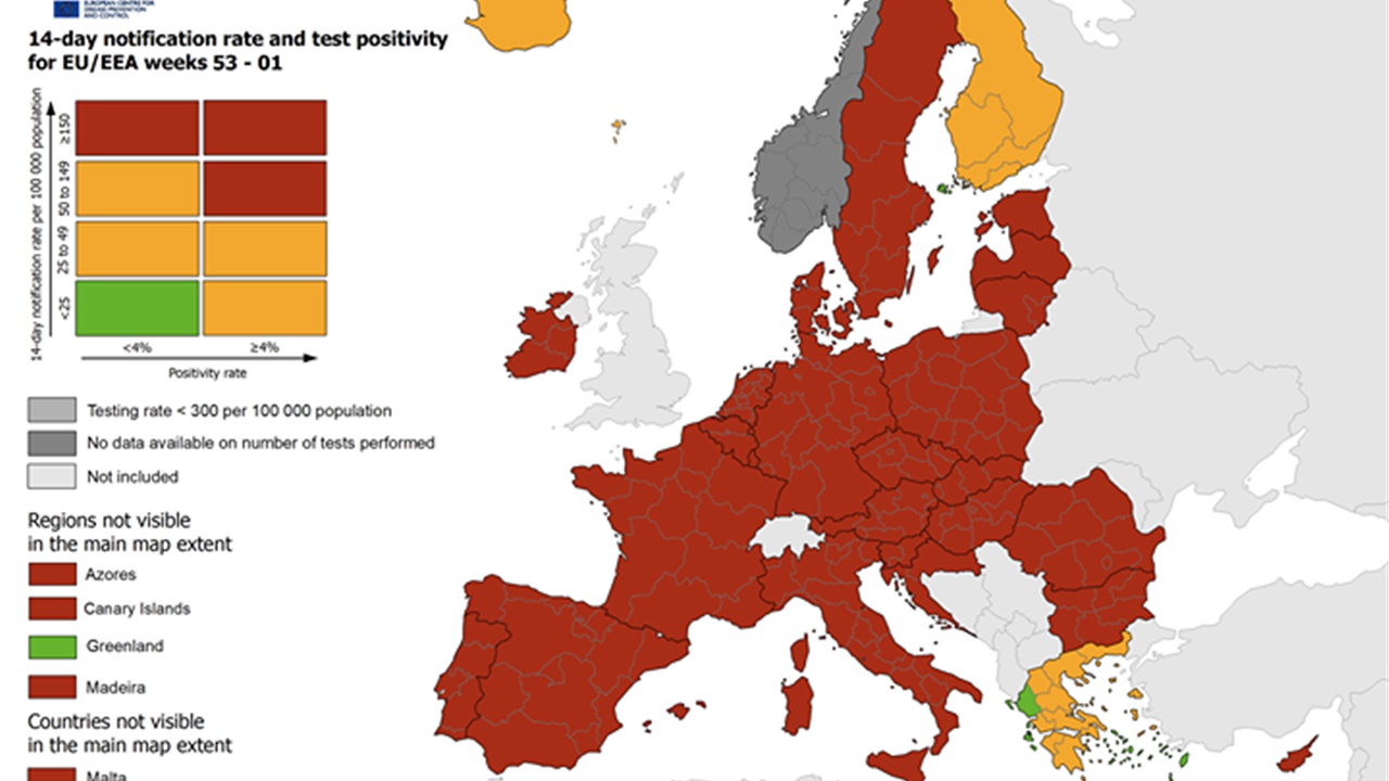ECDC: Μοναδική ευρωπαϊκή χώρα με 