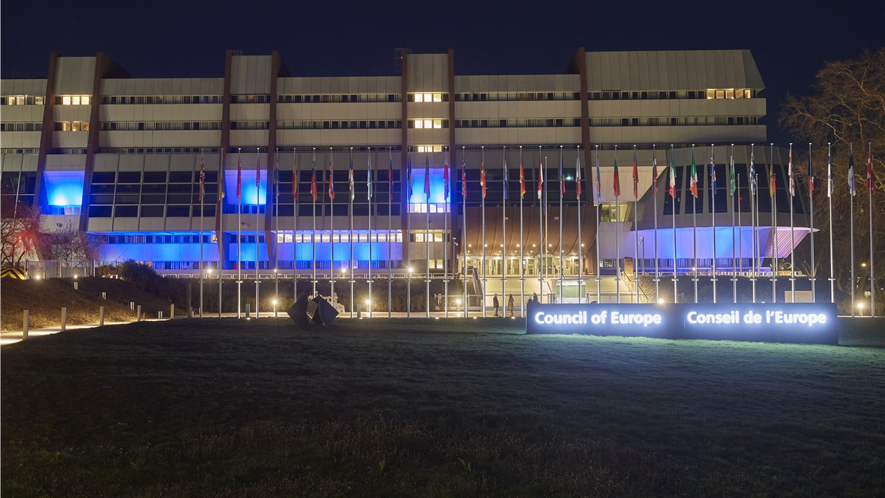 Φωταγώγηση του Συμβουλίου της Ευρώπης προς τιμήν των 200 χρόνων...