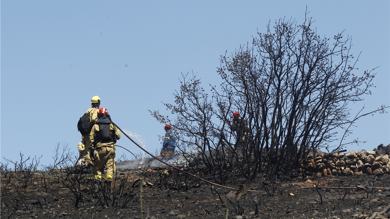 Χωρίς ενεργό μέτωπο η φωτιά στο Σέιχ Σου