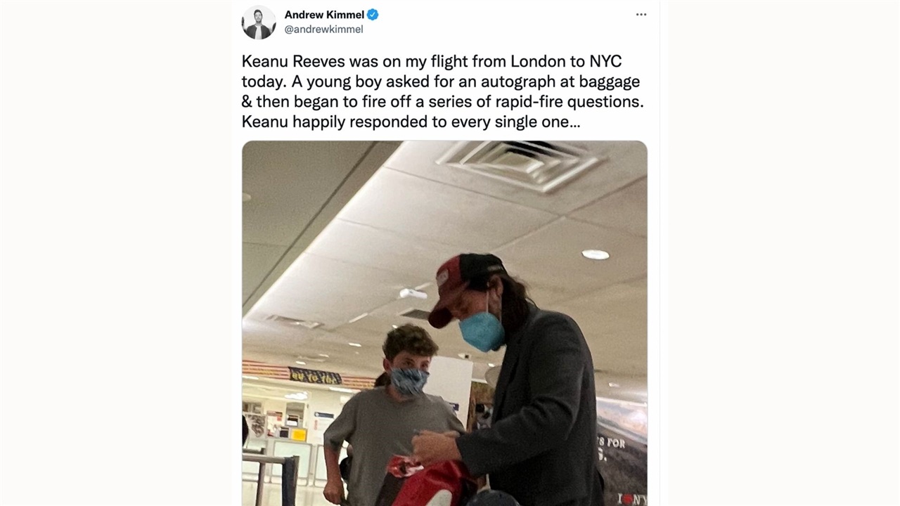 Συζήτηση του Κιάνου Ριβς με θαυμαστή του σε αεροδρόμιο έγινε...