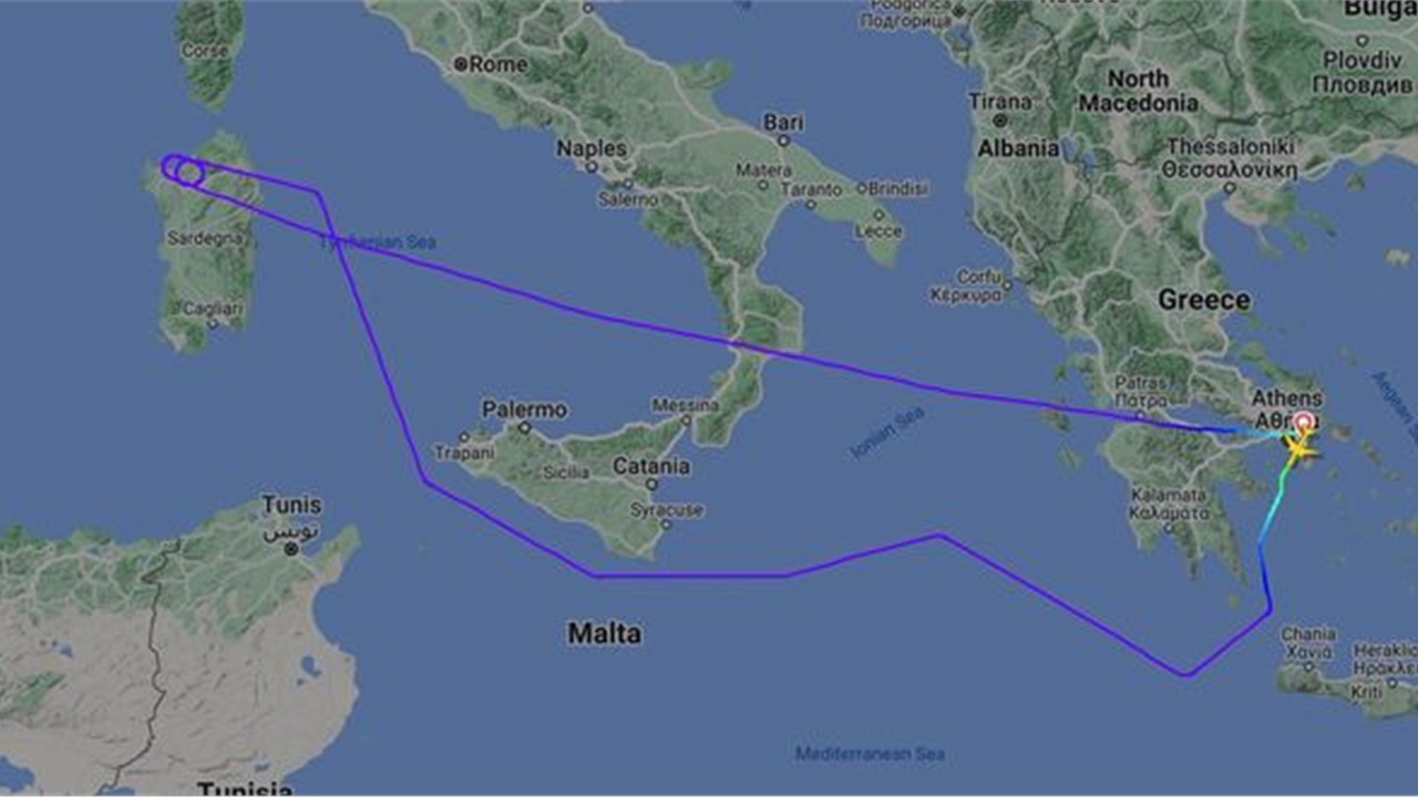 Η πορεία ενός εκ των αεροσκαφών της Emirates το οποίο είχε προορισμό...