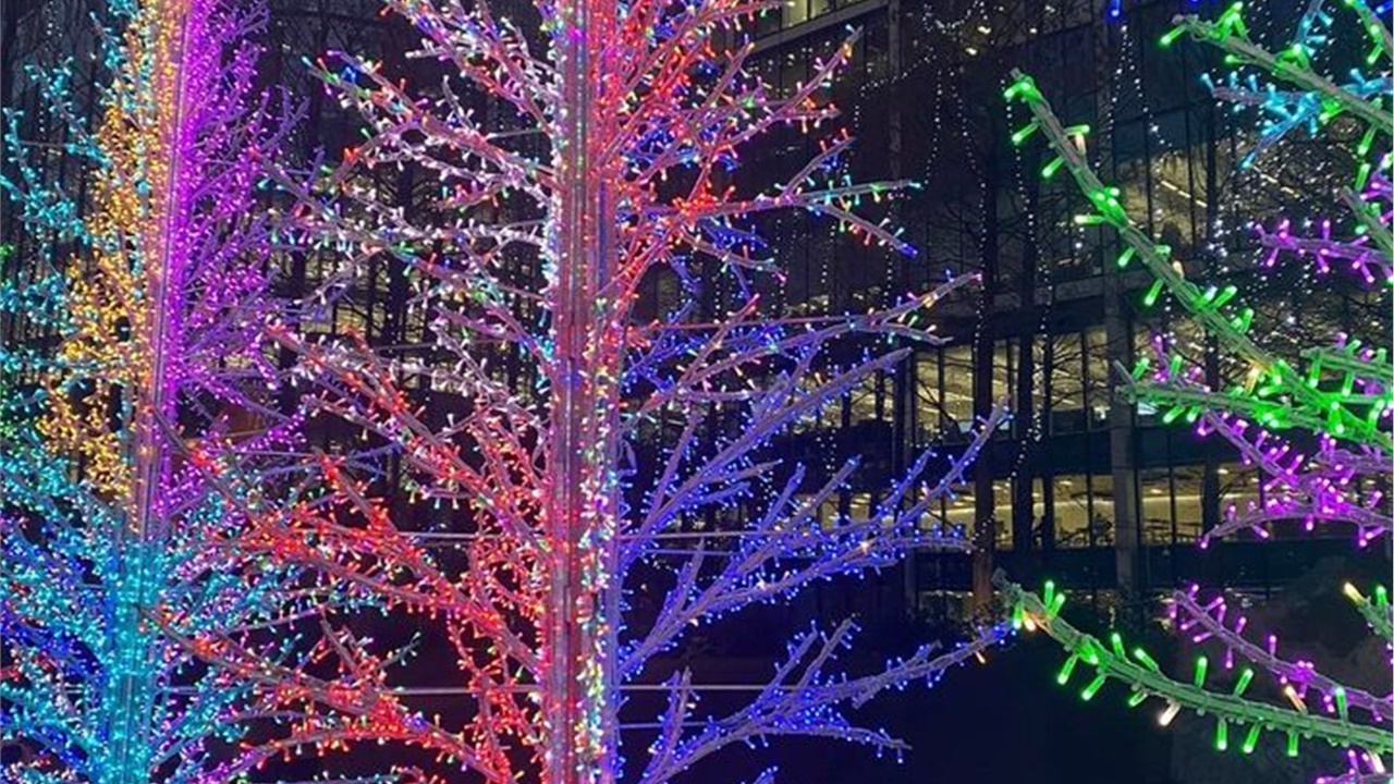 Canary Wharf Winter Lights.  