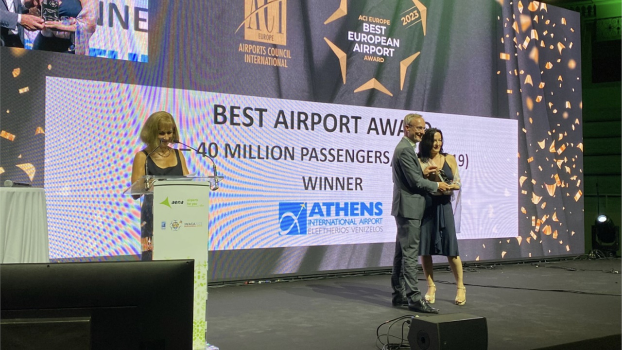 Ο Διεθνής Αερολιμένας Αθηνών αναδείχθηκε το καλύτερο αεροδρόμιο...