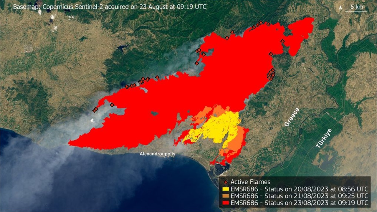 ❗️ Υπηρεσία Copernicus: Η φωτιά στον Έβρο είναι η μεγαλύτερη...