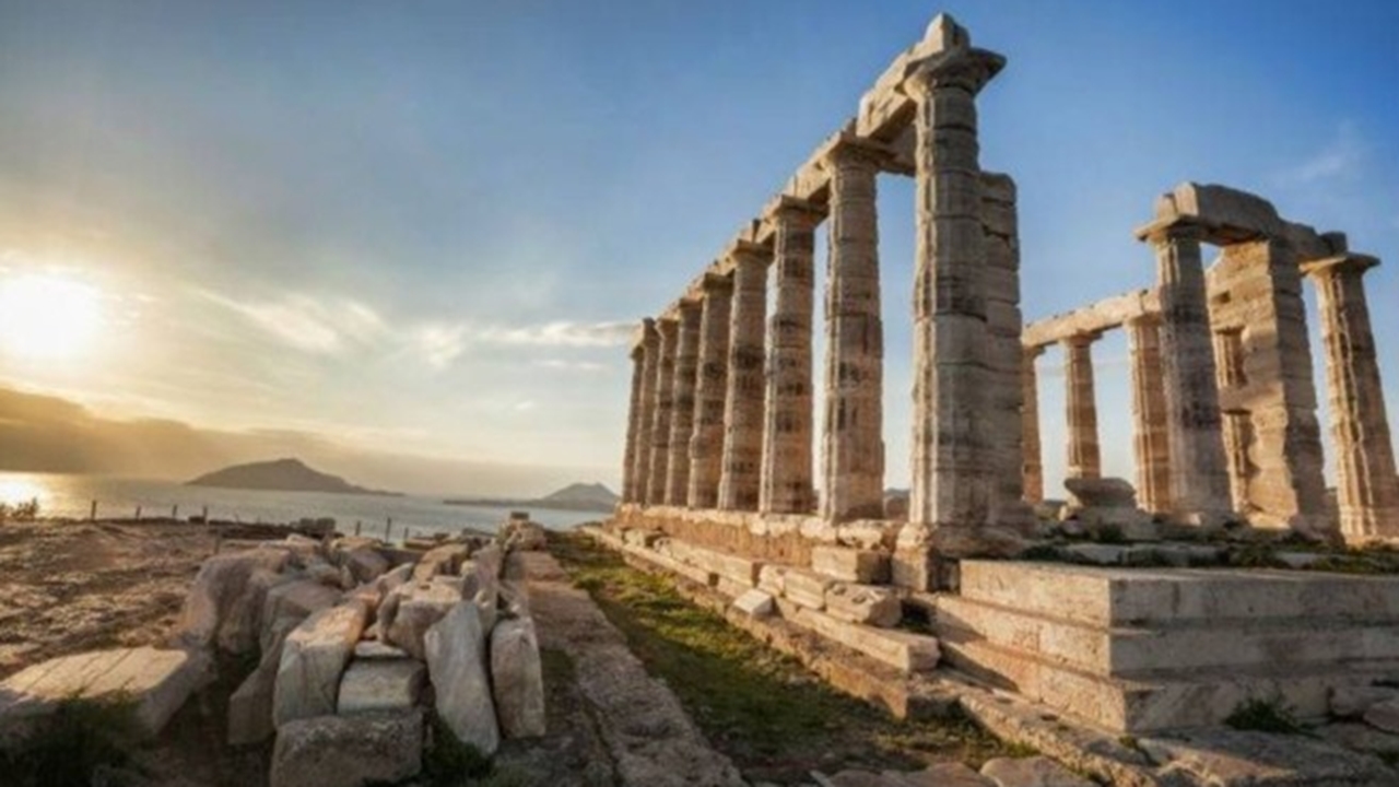 Νέος φωτισμός ανάδειξης του Ναού του Ποσειδώνα στο Σούνιο
