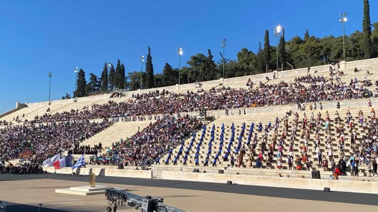 Τελετή παράδοσης της Ολυμπιακής Φλόγας στο Καλλιμάρμαρο.  livemedianews...