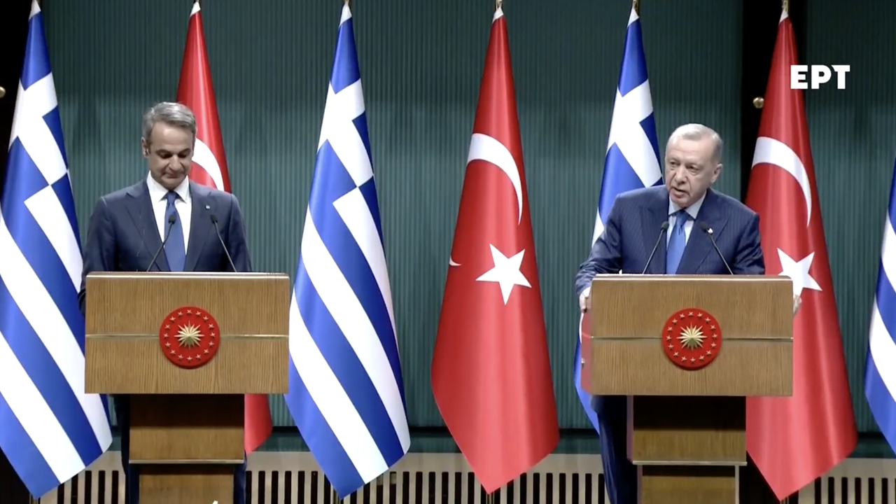 LIVE: Η συνέντευξη τύπου Μητσοτάκη - Ερντογάν