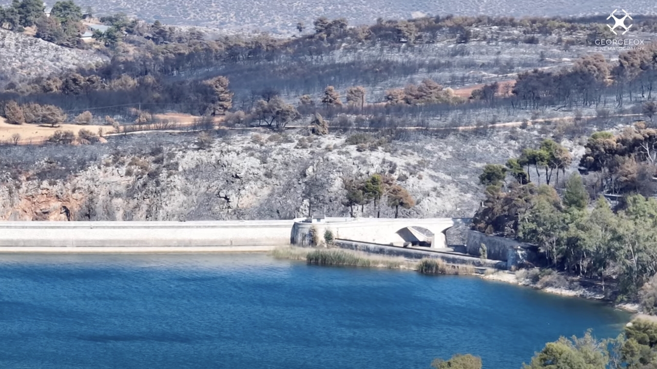 Βίντεο: Η λίμνη του Μαραθώνα μετά την καταστροφική πυρκαγιά