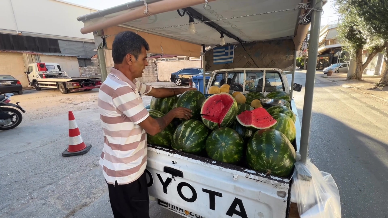 Ο Βαγγέλης ο γλύκας και τα καρπούζια του