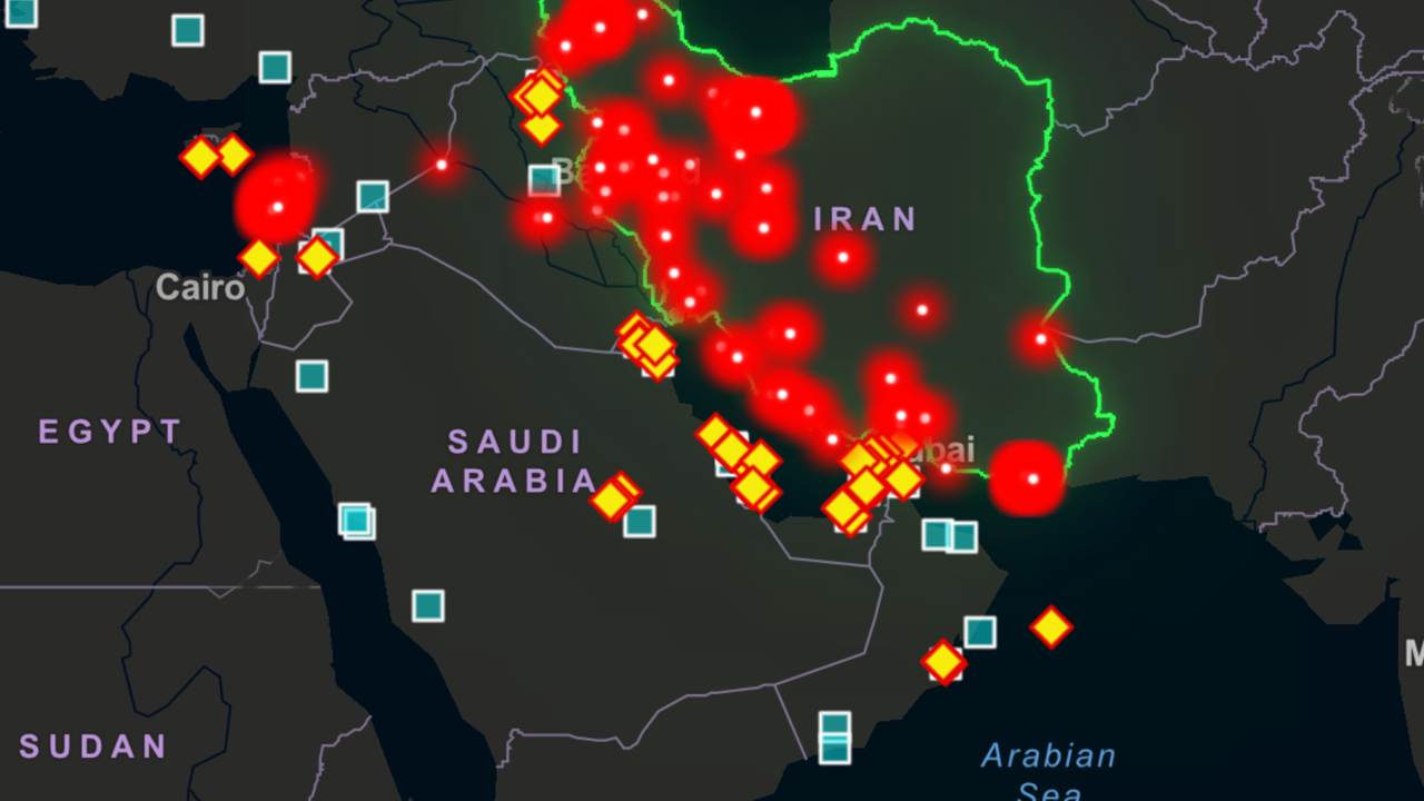 LIVE: Δείτε διαδραστικό χάρτη με τα χτυπήματα στη Μέση Ανατολή