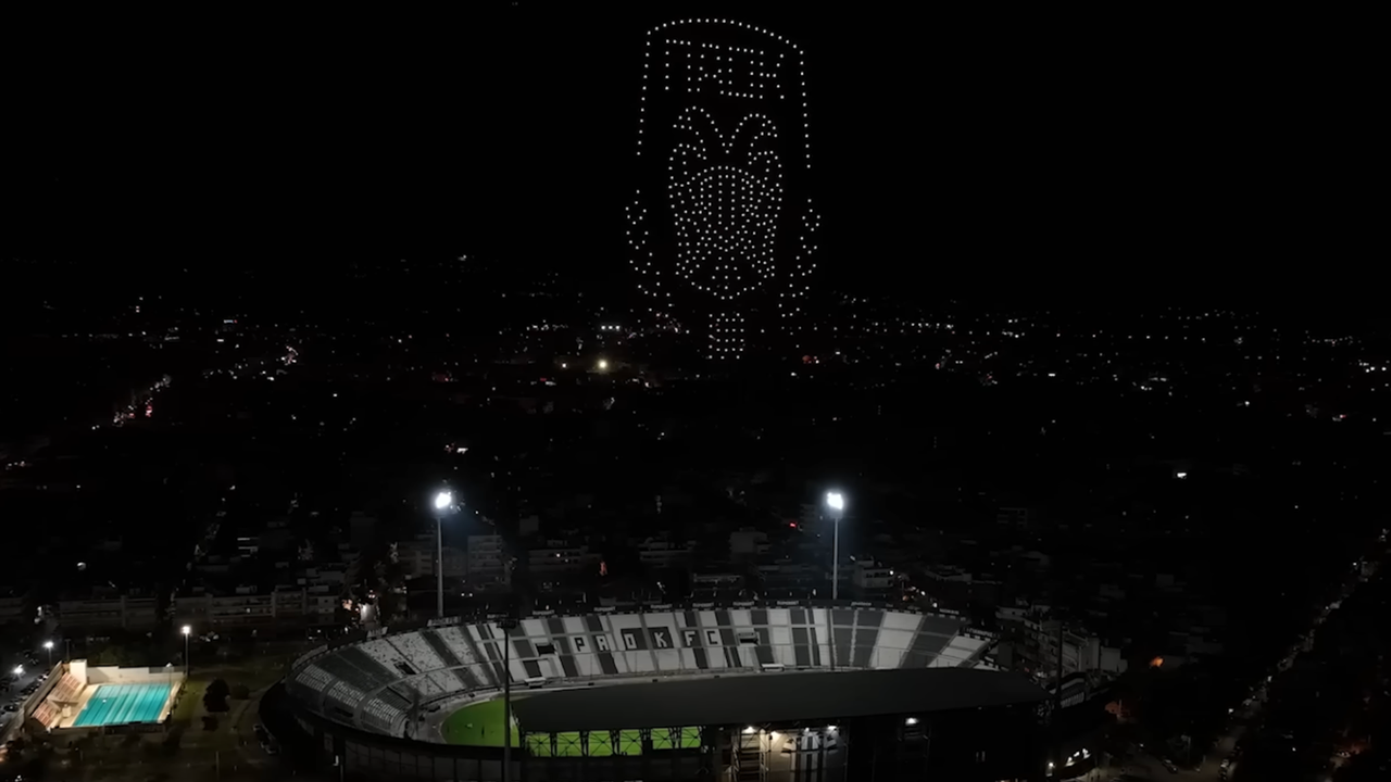 Το εντυπωσιακό drone show για τα 100 χρόνια του ΠΑΟΚ - Δείτε βίντεο