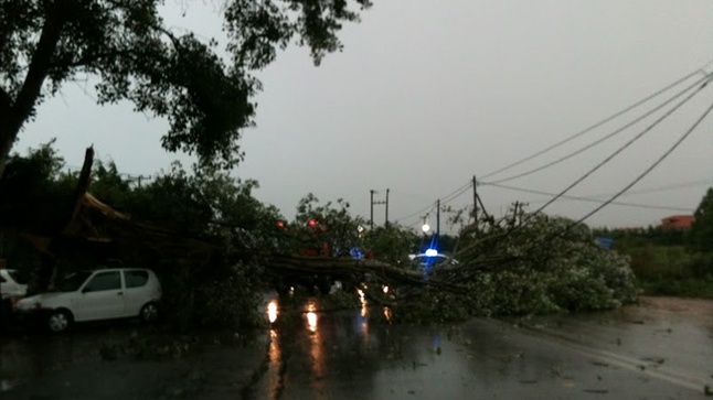 The road between Halkidiki - Thessaloniki has closed for 2 hours