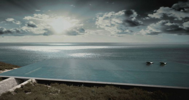 In Tinos the most beautiful pool in the world! When illusion...