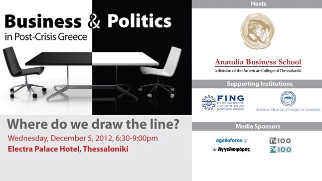 Business & Politics in Post-Crisis Greece. Where do we draw the...
