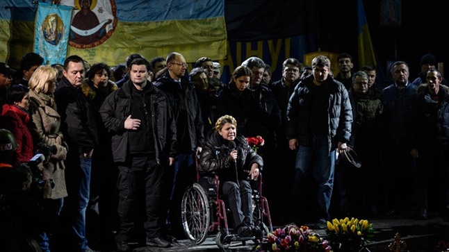 Freed Ukraine ex-PM Tymoshenko tells Maidan to carry on the fight